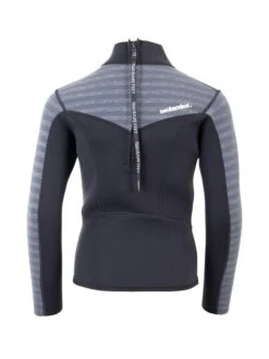 Two Bare Feet Junior Aspect 2.5mm Back Zip Jacket (Black/Grey Stripe) -Surf Tide Motion kids aspect back zip jacket black grey stripe 5