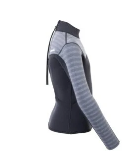 Two Bare Feet Junior Aspect 2.5mm Back Zip Jacket (Black/Grey Stripe) -Surf Tide Motion kids aspect back zip jacket black grey stripe 7