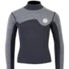Two Bare Feet Junior Aspect Fleece Lined Zipless Thermal 2.5mm Superstretch Wetsuit Top (Black/Grey)