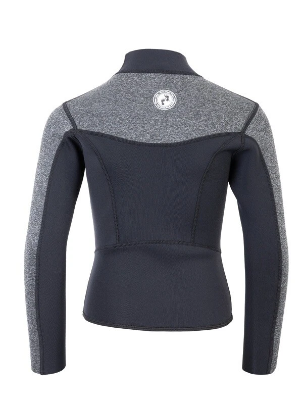 Two Bare Feet Junior Aspect Fleece Lined Zipless Thermal 2.5mm Superstretch Wetsuit Top (Black/Grey) 5 Two Bare Feet Junior Aspect Fleece Lined Zipless Thermal 2.5mm Superstretch Wetsuit Top (Black/Grey) - Image 5