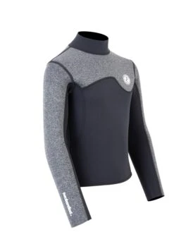 Two Bare Feet Junior Aspect Fleece Lined Zipless Thermal 2.5mm Superstretch Wetsuit Top (Black/Grey) 16 Two Bare Feet Junior Aspect Fleece Lined Zipless Thermal 2.5mm Superstretch Wetsuit Top (Black/Grey) -Surf Tide Motion kids aspect fleece lined thermal top black delta 8