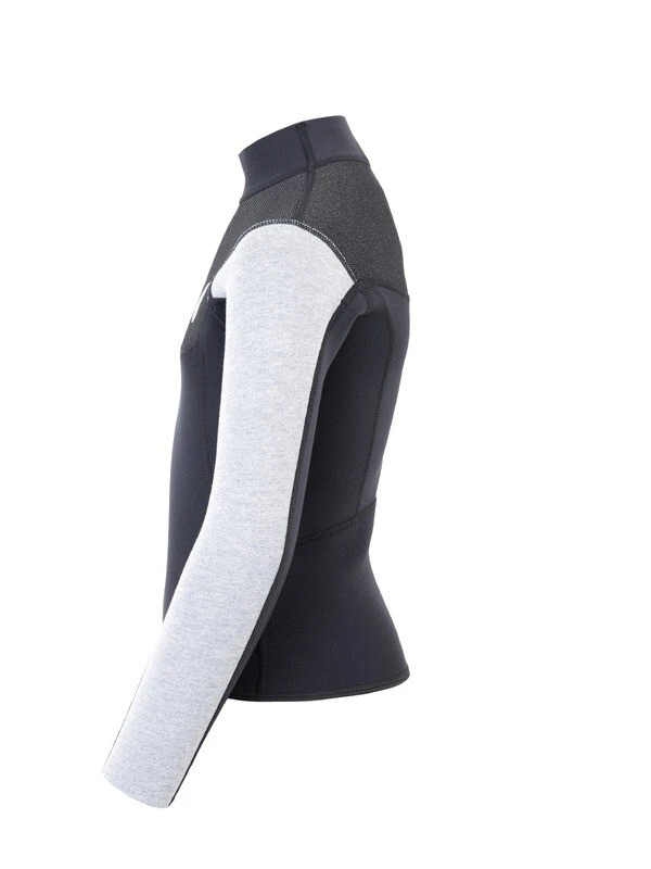 Two Bare Feet Junior Aspect Fleece Lined Zipless Thermal 2.5mm Superstretch Wetsuit Top (Black/Grey/Grey) 3 Two Bare Feet Junior Aspect Fleece Lined Zipless Thermal 2.5mm Superstretch Wetsuit Top (Black/Grey/Grey) - Image 3
