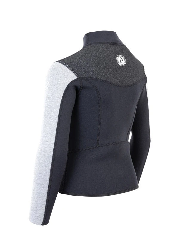 Two Bare Feet Junior Aspect Fleece Lined Zipless Thermal 2.5mm Superstretch Wetsuit Top (Black/Grey/Grey) 4 Two Bare Feet Junior Aspect Fleece Lined Zipless Thermal 2.5mm Superstretch Wetsuit Top (Black/Grey/Grey) - Image 4