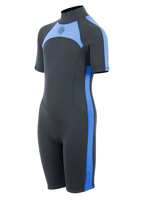 Two Bare Feet Flare 2.5mm Junior Superstretch Shorty Wetsuit (Blue) 2 Two Bare Feet Flare 2.5mm Junior Superstretch Shorty Wetsuit (Blue) - Image 2