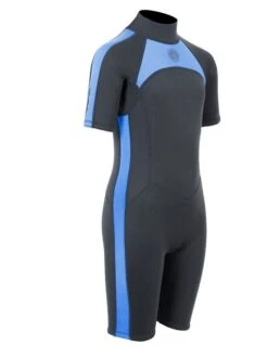 Two Bare Feet Flare 2.5mm Junior Superstretch Shorty Wetsuit (Blue) 16 Two Bare Feet Flare 2.5mm Junior Superstretch Shorty Wetsuit (Blue) -Surf Tide Motion kids flare shorty blue 8