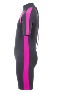 Two Bare Feet Flare 2.5mm Junior Shorty Superstretch Wetsuit (Raspberry) -Surf Tide Motion kids flare shorty rasberry 3