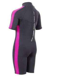 Two Bare Feet Flare 2.5mm Junior Shorty Superstretch Wetsuit (Raspberry) -Surf Tide Motion kids flare shorty rasberry 4