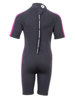 Two Bare Feet Flare 2.5mm Junior Shorty Superstretch Wetsuit (Raspberry) -Surf Tide Motion kids flare shorty rasberry 5
