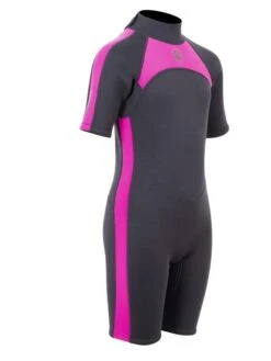 Two Bare Feet Flare 2.5mm Junior Shorty Superstretch Wetsuit (Raspberry) -Surf Tide Motion kids flare shorty rasberry 8