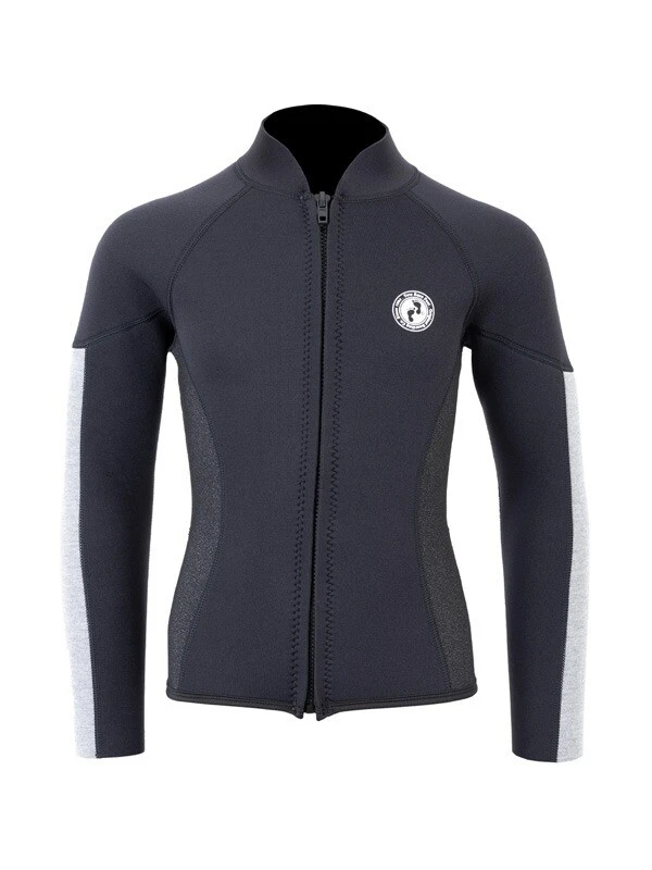 Two Bare Feet Junior Perspective Full Zip 2.5mm Wetsuit Jacket (Black/Grey/Grey) 1 Two Bare Feet Junior Perspective Full Zip 2.5mm Wetsuit Jacket (Black/Grey/Grey)