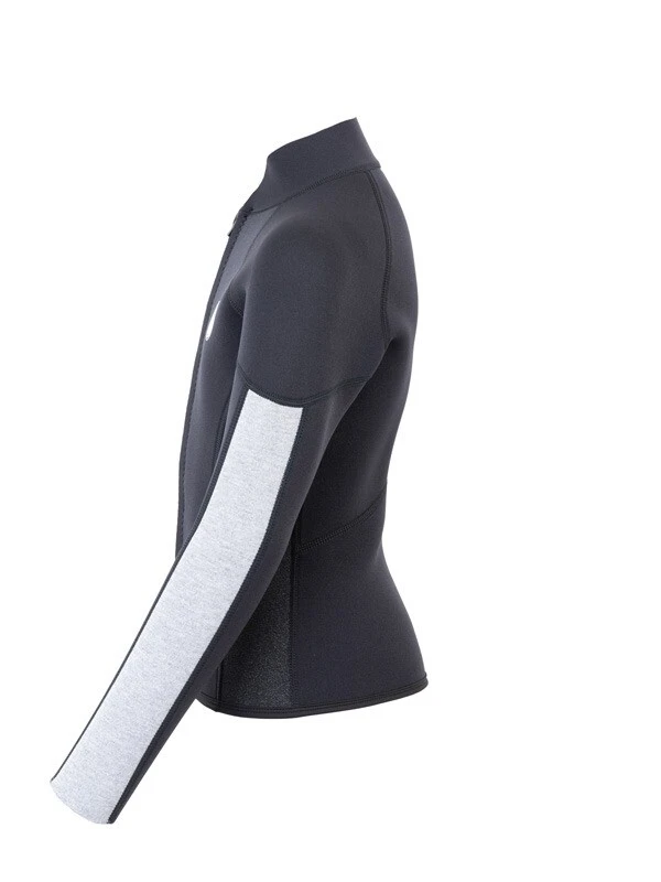 Two Bare Feet Junior Perspective Full Zip 2.5mm Wetsuit Jacket (Black/Grey/Grey) 3 Two Bare Feet Junior Perspective Full Zip 2.5mm Wetsuit Jacket (Black/Grey/Grey) - Image 3