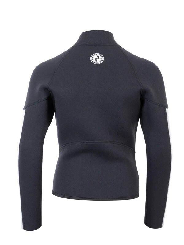 Two Bare Feet Junior Perspective Full Zip 2.5mm Wetsuit Jacket (Black/Grey/Grey) 5 Two Bare Feet Junior Perspective Full Zip 2.5mm Wetsuit Jacket (Black/Grey/Grey) - Image 5