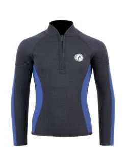 Two Bare Feet Junior Perspective Half Zip 2.5mm Wetsuit Jacket (Black/Blue)