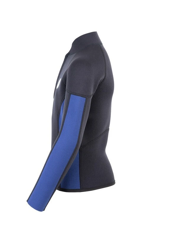 Two Bare Feet Junior Perspective Half Zip 2.5mm Wetsuit Jacket (Black/Blue) 3 Two Bare Feet Junior Perspective Half Zip 2.5mm Wetsuit Jacket (Black/Blue) - Image 3