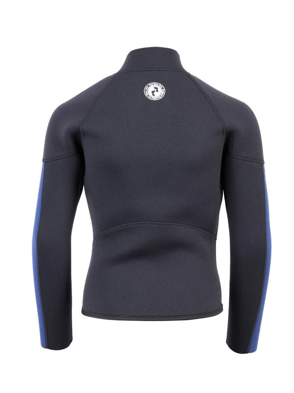 Two Bare Feet Junior Perspective Half Zip 2.5mm Wetsuit Jacket (Black/Blue) 5 Two Bare Feet Junior Perspective Half Zip 2.5mm Wetsuit Jacket (Black/Blue) - Image 5