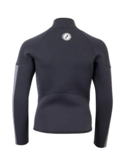 Two Bare Feet Junior Perspective Half Zip 2.5mm Wetsuit Jacket And Shorts Set (Black/Grey) -Surf Tide Motion kids perspective half zip jacket black delta vista shorts 6