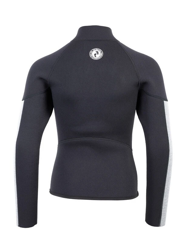 Two Bare Feet Junior Perspective Half Zip 2.5mm Wetsuit Jacket (Black/Grey/Grey) 5 Two Bare Feet Junior Perspective Half Zip 2.5mm Wetsuit Jacket (Black/Grey/Grey) - Image 5