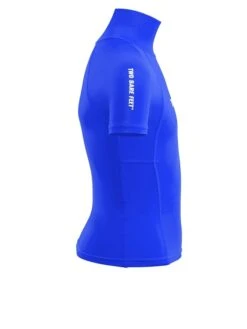 Two Bare Feet Junior "Logo" Short Sleeve Rash Vest (Blue) -Surf Tide Motion kids short sleeve blue 7