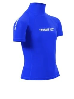 Two Bare Feet Junior "Logo" Short Sleeve Rash Vest (Blue) -Surf Tide Motion kids short sleeve blue 8
