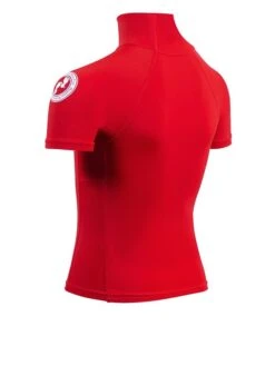 Two Bare Feet Junior "Logo" Short Sleeve Rash Vest (Red) -Surf Tide Motion kids short sleeve red 4