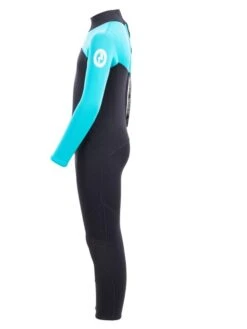 Two Bare Feet Thunderclap 2.5mm Junior Wetsuit (Aqua / Black) -Surf Tide Motion kids thunderclap full wetsuit aqua 3