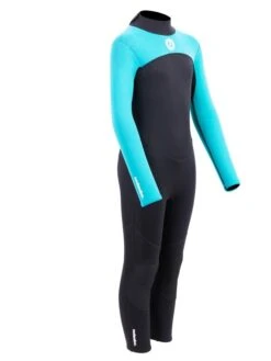 Two Bare Feet Thunderclap 2.5mm Junior Wetsuit (Aqua / Black) -Surf Tide Motion kids thunderclap full wetsuit aqua 8