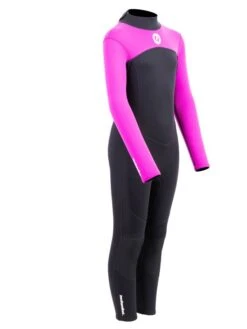 Two Bare Feet Thunderclap 2.5mm Junior Wetsuit (Pink / Black) -Surf Tide Motion kids thunderclap full wetsuit pink 8