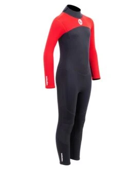 Two Bare Feet Thunderclap 2.5mm Junior Wetsuit (Red / Black) -Surf Tide Motion kids thunderclap full wetsuit red 8 1