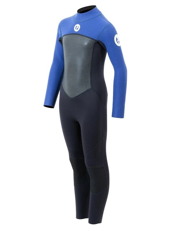 Two Bare Feet Thunderclap Pro 4/3mm Junior Winter Wetsuit (Black / Blue) 2 Two Bare Feet Thunderclap Pro 4/3mm Junior Winter Wetsuit (Black / Blue) - Image 2