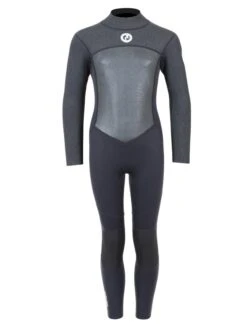 Two Bare Feet Thunderclap Pro 3/2mm Junior Wetsuit (Black / Dark Grey)