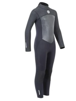 Two Bare Feet Thunderclap Pro 3/2mm Junior Wetsuit (Black / Dark Grey) -Surf Tide Motion kids thunderclap pro dark grey 8