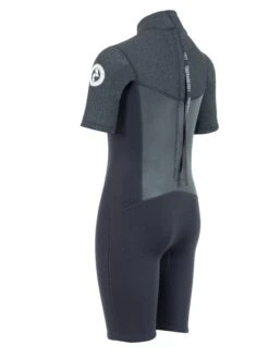 Two Bare Feet Thunderclap Pro 3/2mm Junior Shorty Wetsuit (Black/Dark Grey) -Surf Tide Motion kids thunderclap pro shorty dark grey 4