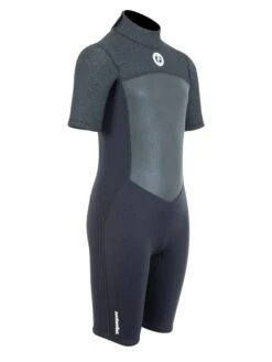 Two Bare Feet Thunderclap Pro 3/2mm Junior Shorty Wetsuit (Black/Dark Grey) -Surf Tide Motion kids thunderclap pro shorty dark grey 8