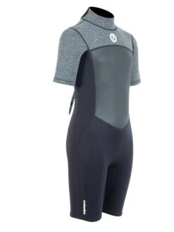 Two Bare Feet Thunderclap Pro 3/2mm Junior Shorty Wetsuit (Black/Delta Grey) 15 Two Bare Feet Thunderclap Pro 3/2mm Junior Shorty Wetsuit (Black/Delta Grey) -Surf Tide Motion kids thunderclap pro shorty delta 8