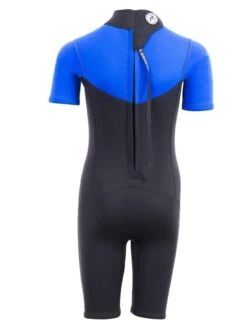 Two Bare Feet Thunderclap 2.5mm Junior Shorty Wetsuit (Blue / Black) -Surf Tide Motion kids thunderclap shorty wetsuit blue 5