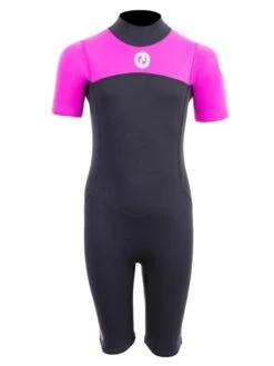 Two Bare Feet Thunderclap 2.5mm Junior Shorty Wetsuit (Pink / Black)
