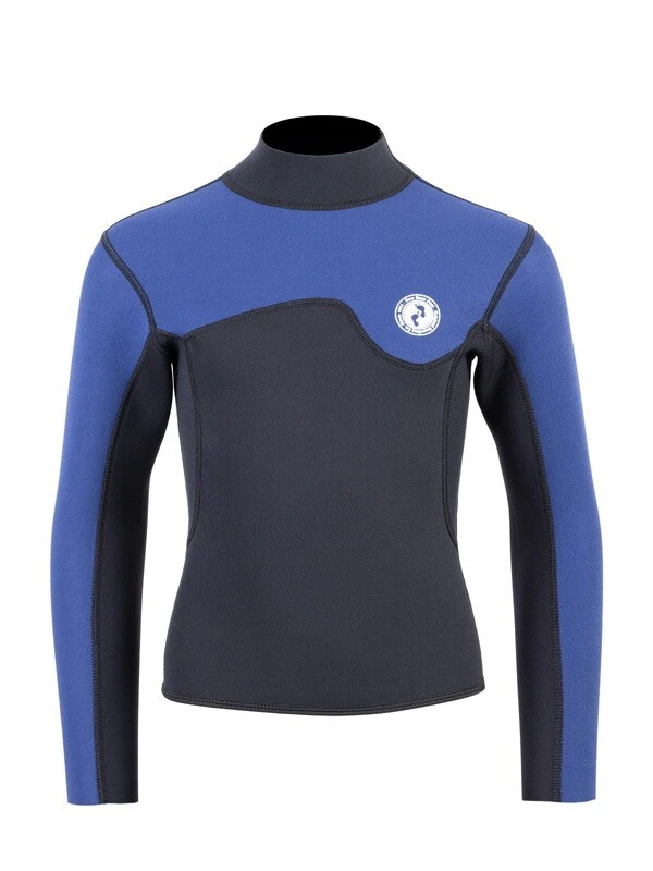 Two Bare Feet Junior Aspect Fleece Lined Zipless Thermal 2.5mm Superstretch Wetsuit Top & Pants Set (Black/Blue) 5 Two Bare Feet Junior Aspect Fleece Lined Zipless Thermal 2.5mm Superstretch Wetsuit Top & Pants Set (Black/Blue) - Image 5