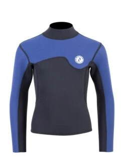 Two Bare Feet Junior Aspect Fleece Lined Zipless Thermal 2.5mm Superstretch Wetsuit Top & Shorts Set (Black/Blue) 12 Two Bare Feet Junior Aspect Fleece Lined Zipless Thermal 2.5mm Superstretch Wetsuit Top & Shorts Set (Black/Blue) -Surf Tide Motion kqw6ct x