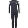 Two Bare Feet Junior Aspect Fleece Lined Zipless Thermal 2.5mm Superstretch Wetsuit Top & Pants Set (Black/Grey/Grey)