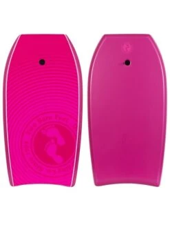 Two Bare Feet Lagoon Double Bodyboard And Bag Bundle (Choice Of 33", 37", 41", 42", 44") -Surf Tide Motion lagoon front and back raspberry 1