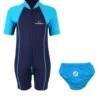 Essentials Baby Swim Kit - Lycra Arm Wetsuit + Swim Nappy (Aqua)