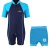 Essentials Baby Swim Kit - Lycra Arm Wetsuit + Nappy Shorts (Aqua)