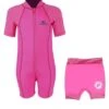Essentials Baby Swim Kit - Lycra Arm Wetsuit + Nappy Shorts (Pink)