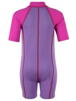 Deluxe Baby Swim Kit - Lycra Arm Wetsuit + Swim Nappy + Bag (Raspberry) 6 Deluxe Baby Swim Kit - Lycra Arm Wetsuit + Swim Nappy + Bag (Raspberry) -Surf Tide Motion lycra armed baby lilac.raspberry back 3 1