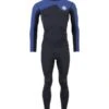Two Bare Feet Mens Aspect Fleece Lined Zipless Thermal 2.5mm Superstretch Wetsuit Top & Pants Set (Black/Blue)