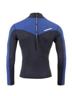 Two Bare Feet Mens Aspect Back Zip 2.5mm Wetsuit Jacket (Black/Blue) -Surf Tide Motion mens aspect back zip jacket black blue denim 5 1