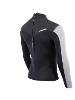 Two Bare Feet Mens Aspect Back Zip 2.5mm Wetsuit Jacket (Black/Grey/Grey) -Surf Tide Motion mens aspect back zip jacket black grey grey 6