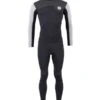 Two Bare Feet Mens Aspect Back Zip 2.5mm Wetsuit Jacket & Pants Set (Black/Grey/Grey)