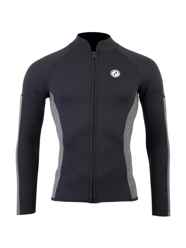 Two Bare Feet Perspective Full Zip 2.5mm Wetsuit Jacket (Black/Grey) 1 Two Bare Feet Perspective Full Zip 2.5mm Wetsuit Jacket (Black/Grey)