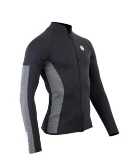 Two Bare Feet Perspective Full Zip 2.5mm Wetsuit Jacket (Black/Grey) 15 Two Bare Feet Perspective Full Zip 2.5mm Wetsuit Jacket (Black/Grey) -Surf Tide Motion mens aspect fleece lined thermal top black delta 8 2
